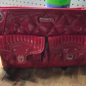 Never used Coach bag poppy!